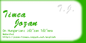 timea jozan business card